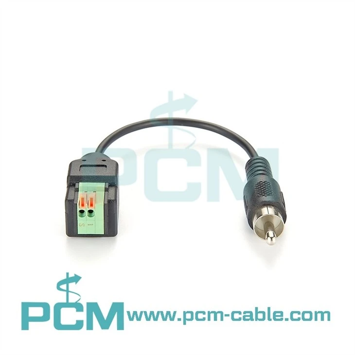 2-pin Terminal Block Connector to Male RCA Adapter (2)