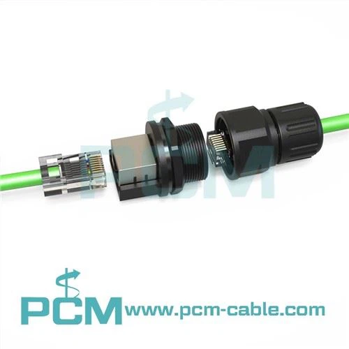 Panel Mount RJ45 Connector  Waterproof