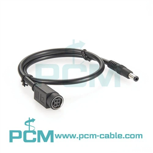 4 PIN DIN Pou 5.5 X 2.5mm DC pouvwa kab