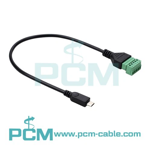 Mikwo USB Gason Pou Fi Bolt Screw Shield Terminals Adaptè Kab