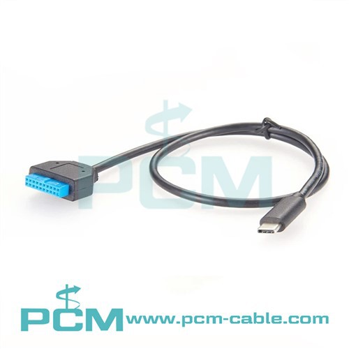 USB 3.1 Kalite C Gason Pou USB 3. 0 19 Pin Header Adaptè