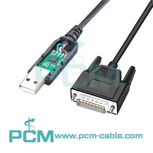 USB pou DB15 RS232 RS485 Serial pou USB Convertisseur kab