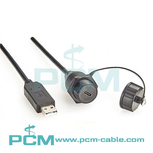 USB Kalite-C IP67 Pou USB A 3.0 Kab