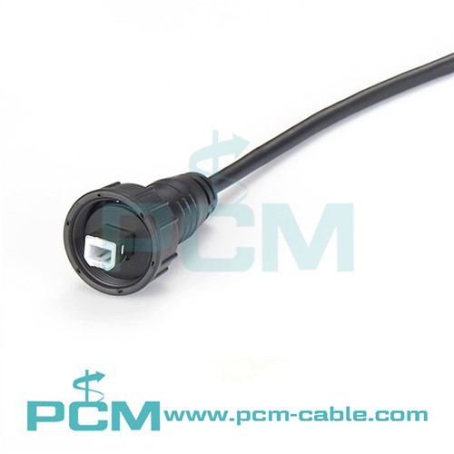 Waterproof USB -B Male Cable Assembly