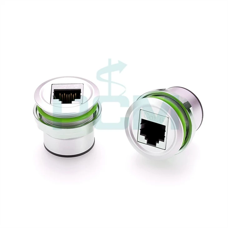 CAT6A RJ45 Coupler pwoteje Feed-Thru Connector