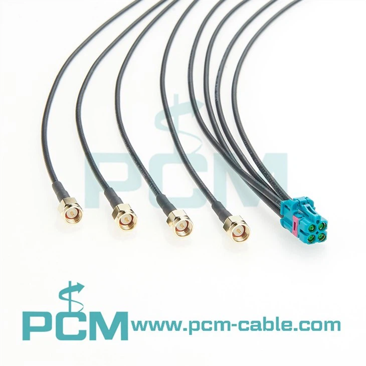 MATE AX Jack To 4 SMA Plug RF Cable Assembly With DACAR 462