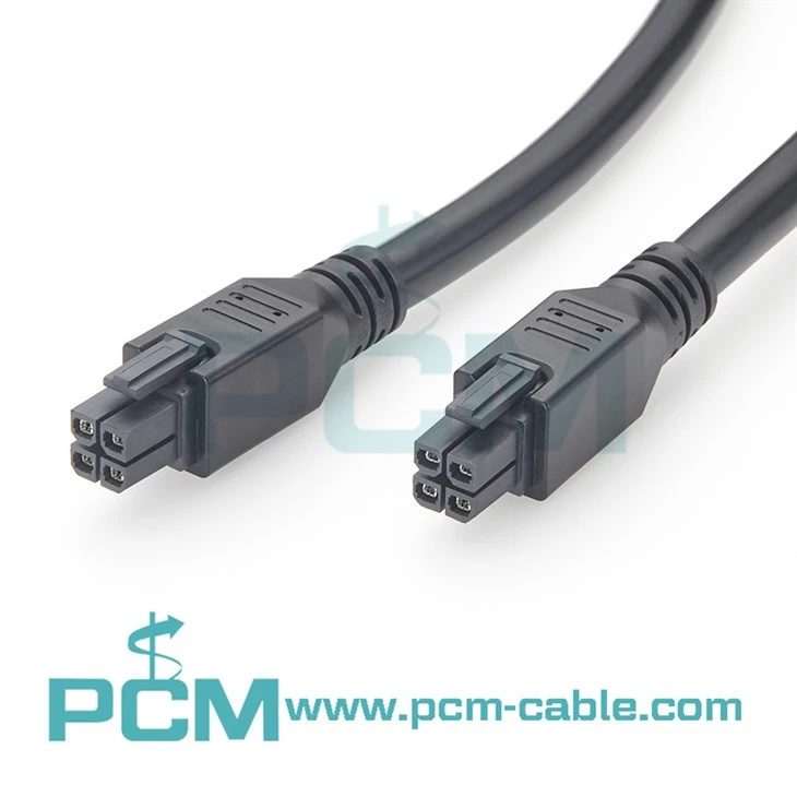Mega-Fit-a{-Mega-Fit Overmolded Cable Assembly, Doub Ranje, 4 Circuits