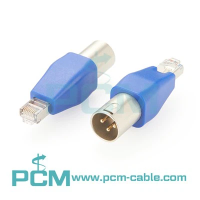 DMX adaptè 3 PIN XLR RJ45 Konvètisè Gason