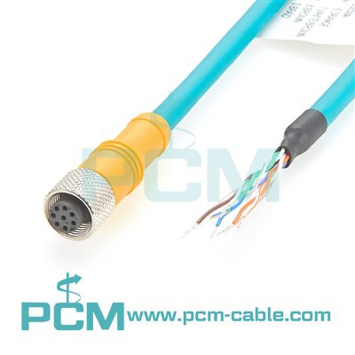 Kab levasyon M 12 8 PIN pou vole mennen