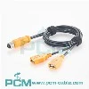 M12 Yon Kòd 8 PIN nan Doub USB A Kab