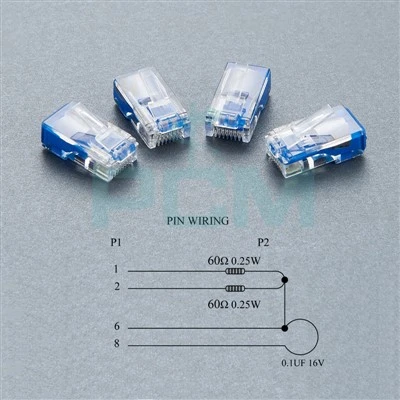 RJ45 Terminator ak kondansateur